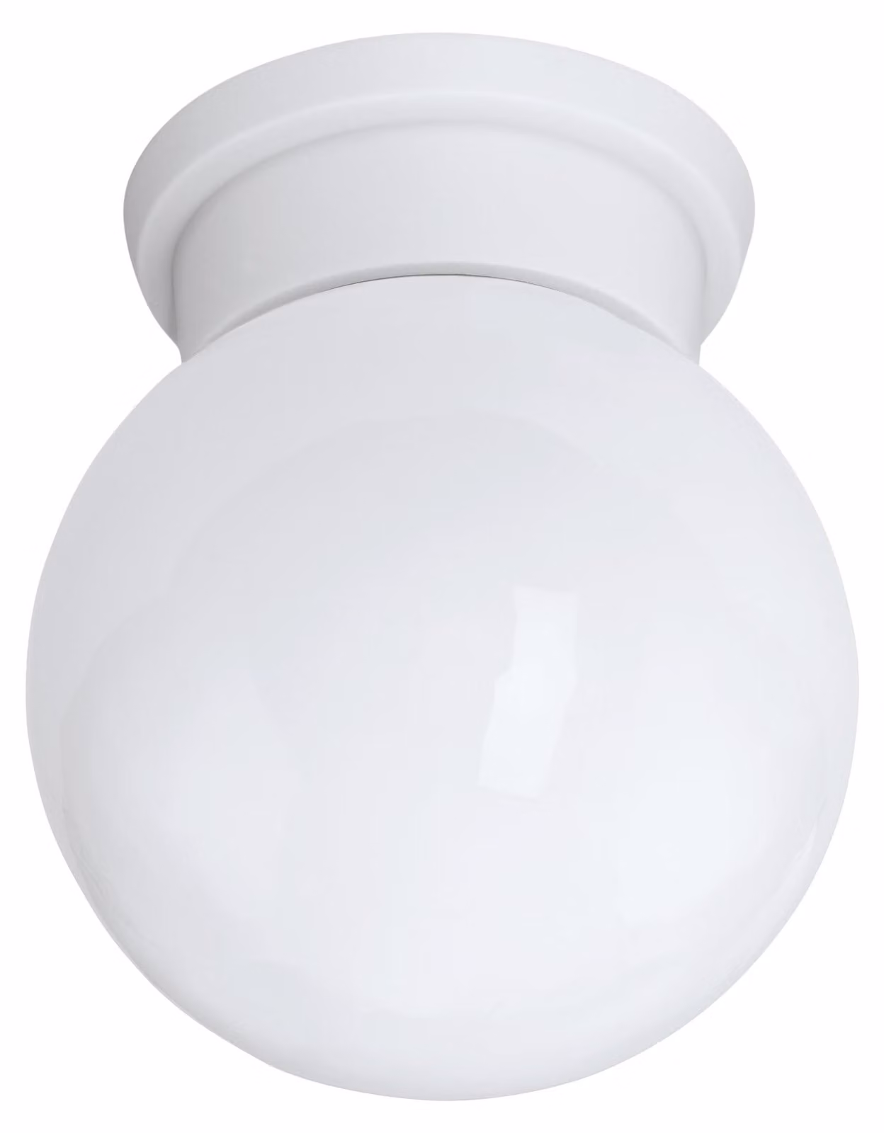 Plafoniera Contemporanea Durelo Policarbonato Bianco 1 Luce E27