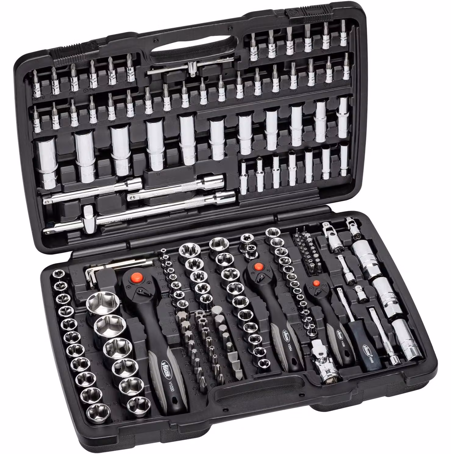 Set di chiavi a bussola - 172 pezzi - Attacco 6,3, 8, 10 e 12,5 mm - Lucido