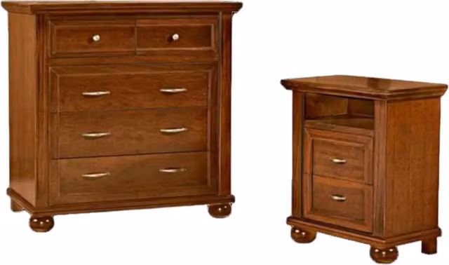 Set di 2 comodini in legno stile arte povera color noce Mobili 2G
