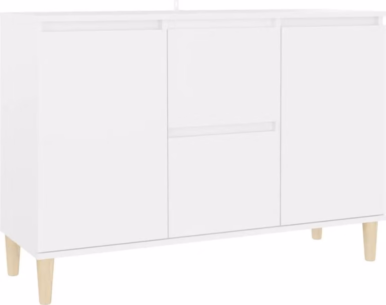 Credenza Bianca 101x35x70 cm in Legno Multistrato