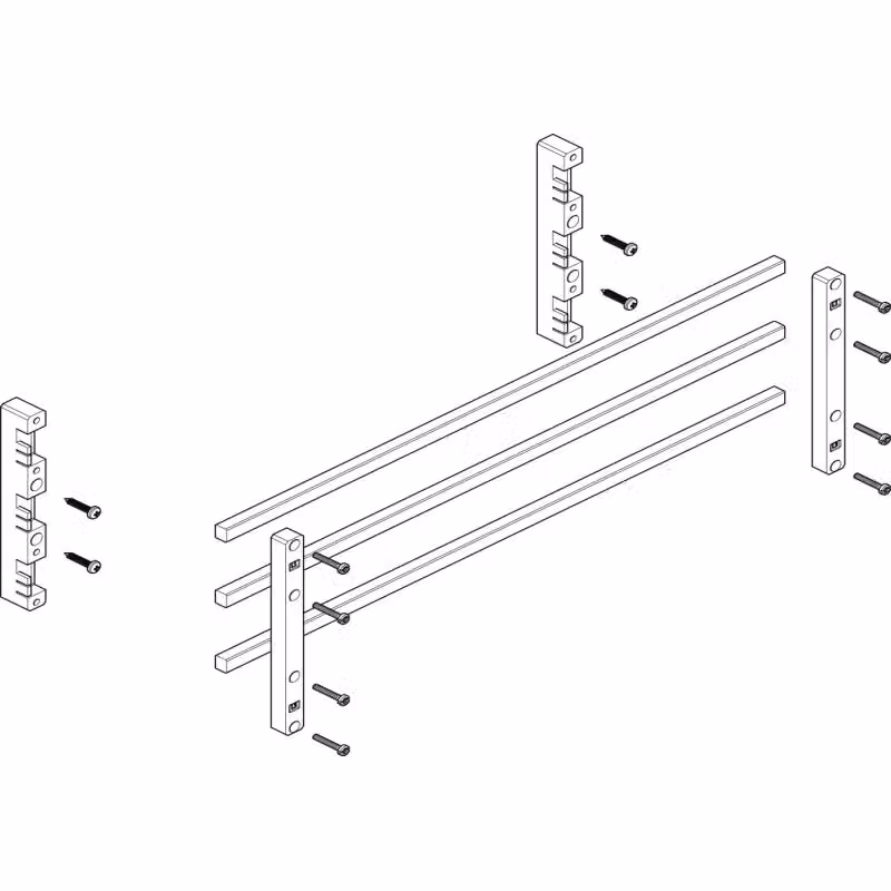 Modulo sbarra collettrice ABN 2FB/2RE 60 mm con CU 12x10 mm, a 3 poli, EBM 70 mm MTSC22733