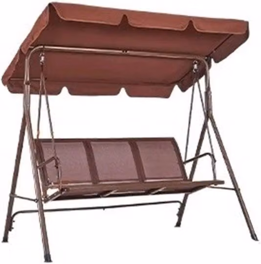 Sedia Oscillante per Terrazza Esterna - Ombrellone Regolabile - Struttura in Acciaio Robusta - Sedile Comfortevole - Adatto per 3 Persone