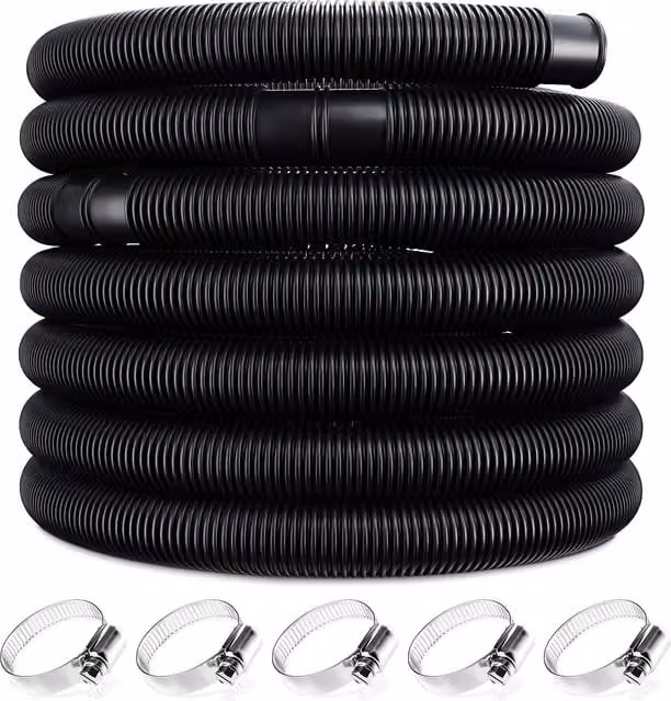 Tubo per piscina Monzana in plastica nero Ø32mm x 10m