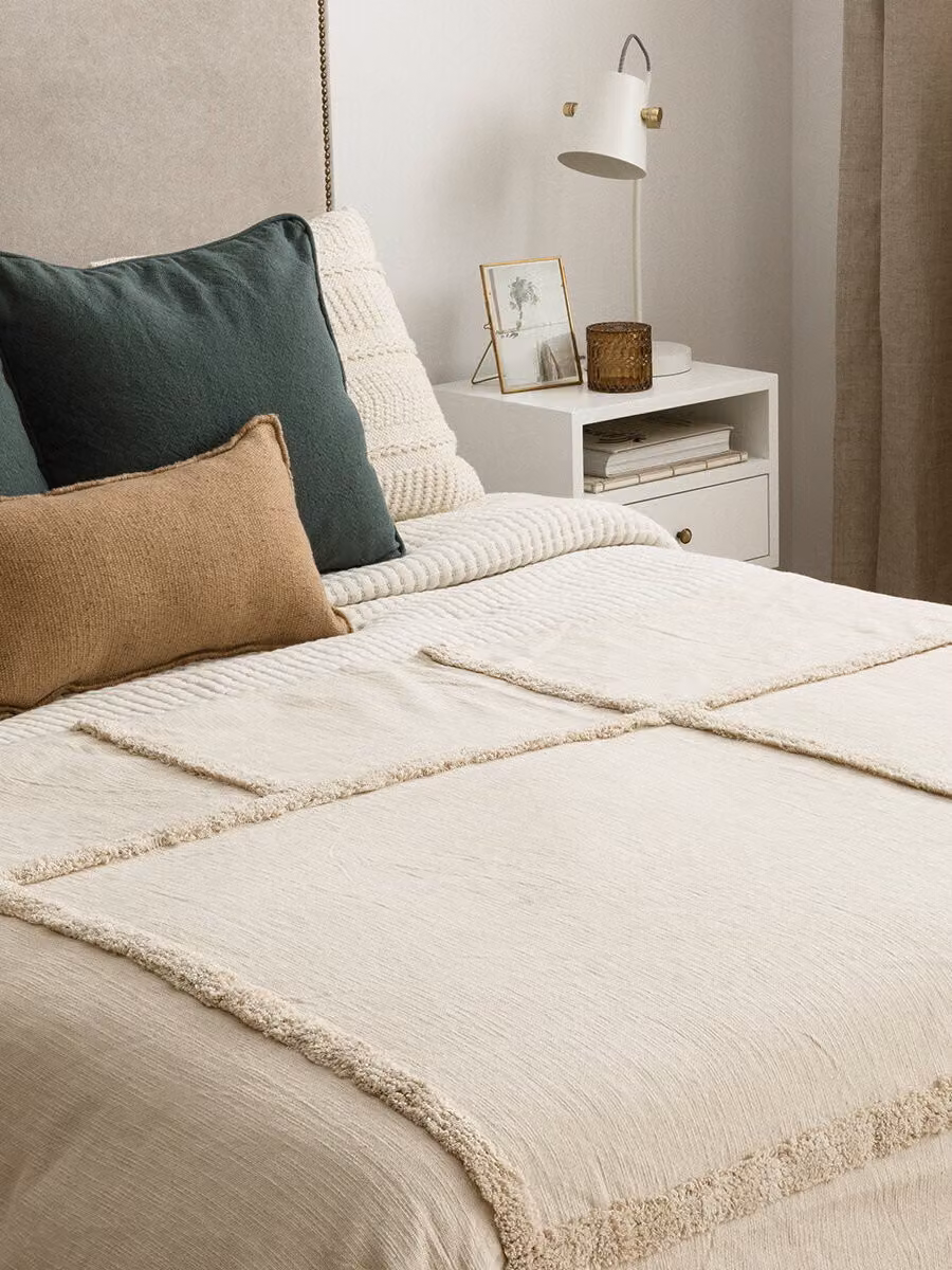 Coperta trapuntata in cotone Kenay Home beige L: 180 cm, P: 250 cm – 2