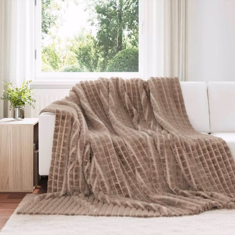 vidaXL Coperta Cammello 270 x 240 cm 1.69 kg Panno