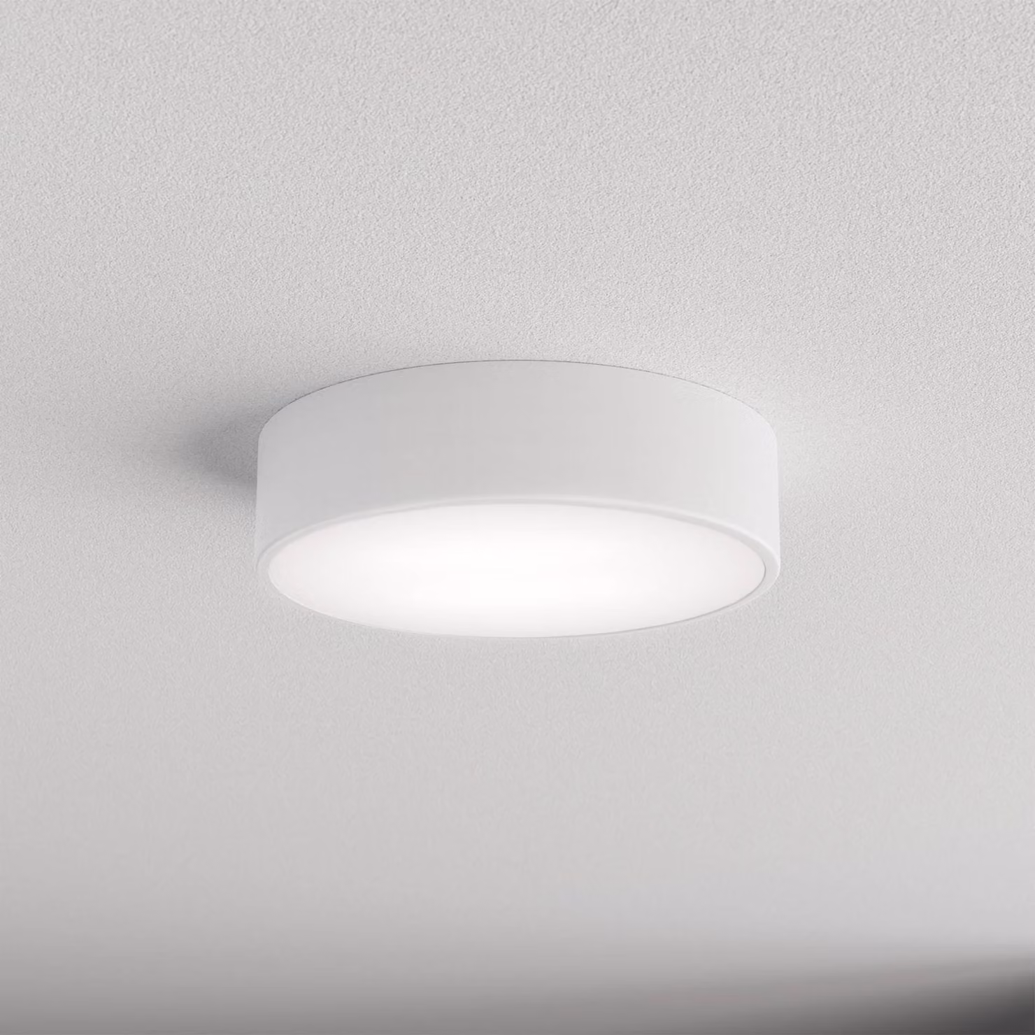 Plafoniera con sensore di movimento Cleo 300 TEMAR LIGHTING, Bianco / Opale, Soggiorno / Sala da pranzo, Metallo, Moderno, Plafoniera