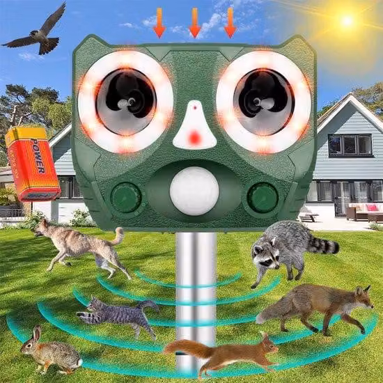 Repellente per insetti solare - Ricaricabile - Impermeabile - Dispositivo per il giardino