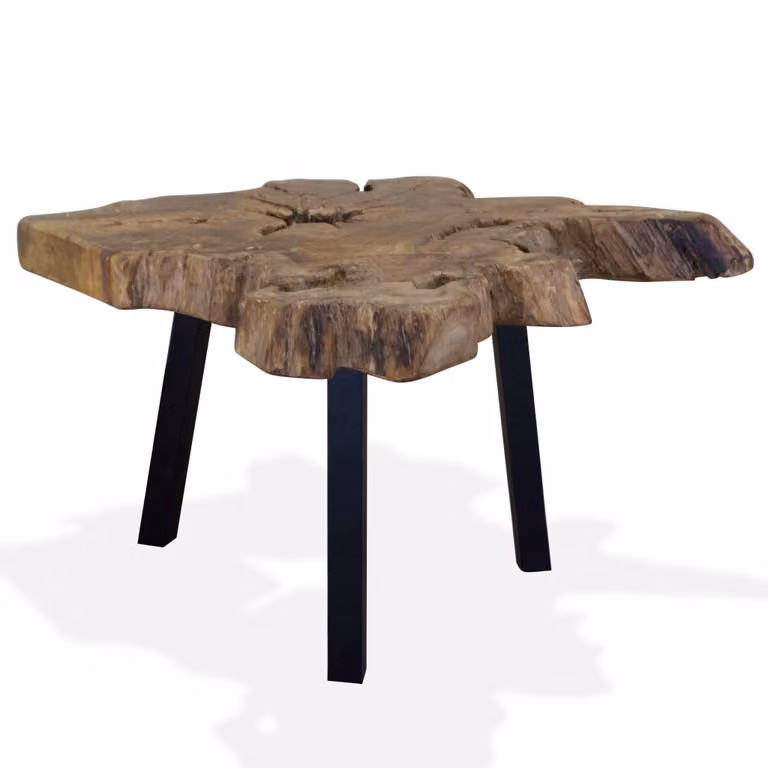 vidaXL Tavolino in legno massiccio teak 80x70x38 cm