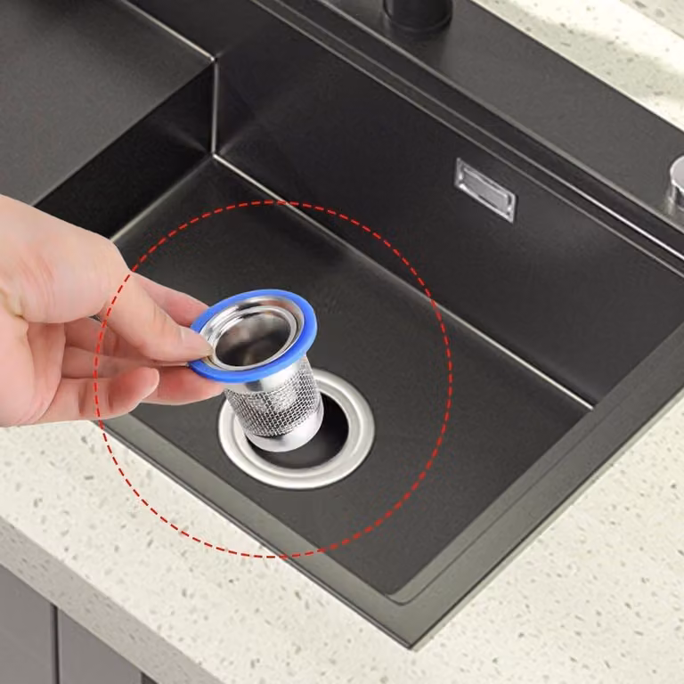 Valvola anti-odori per soffione doccia, dotata di filtro removibile, che riduce gli odori e le ostruzioni causate dai capelli, adatta a scarichi di diametro compreso tra 39 e 50 mm