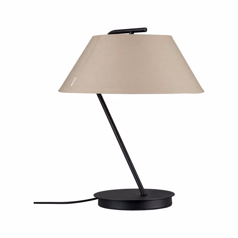 Paulmann Neordic Narve Lampe de Table Max 1x60W E27 Beige/Noir 230V Tissu / Meta