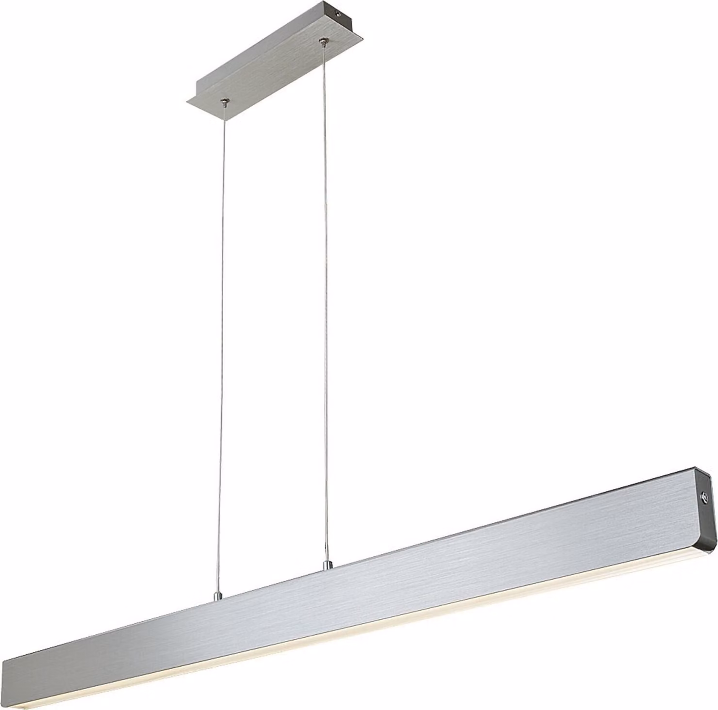 Rabalux 6670 lampada a sospensione Tithania, 24W, 1920lm, alluminio, bianco-argento, moderna, dimmerabile, 120cm