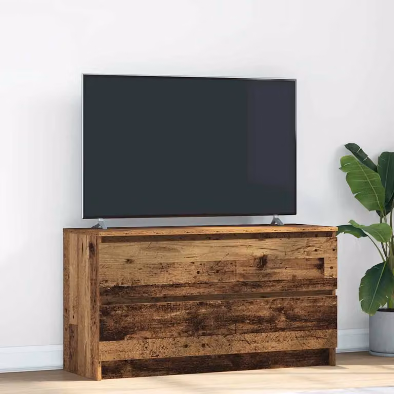 vidaXL Mobile Porta TV in Legno Multistrato Colore Marrone Antico L: 100 cm, P: 35 cm, H: 54 cm