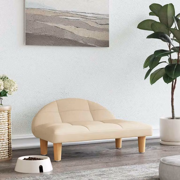 vidaXL Lettino per Cani Beige in Tessuto L 70 cm x P 52 cm x H 30 cm