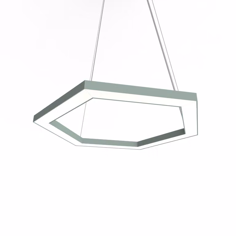 Lampada A Sospensione Esagono D40 Monocolore Opaca