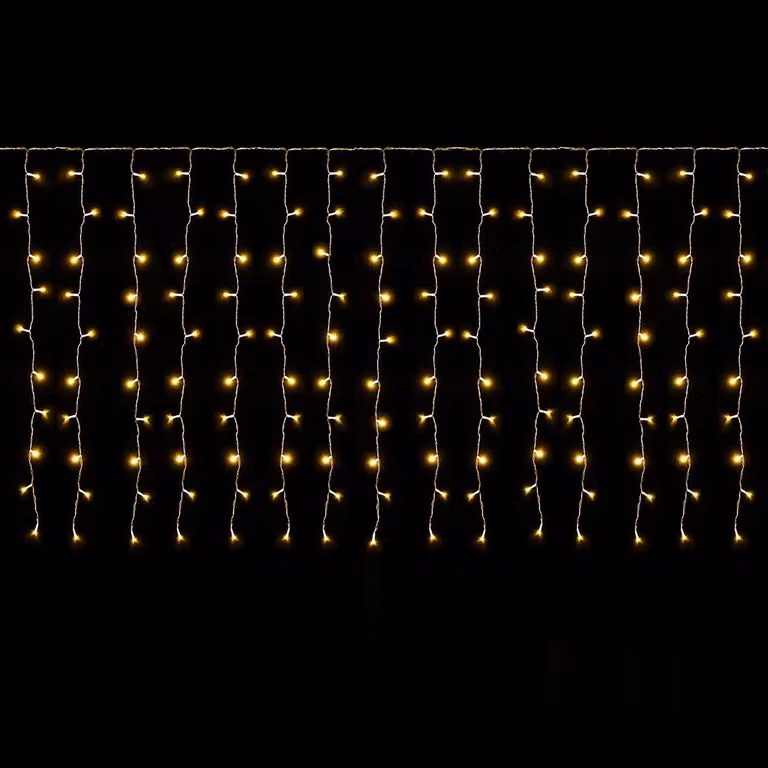 SALCAR LED, tenda luminosa a LED per finestre, 3 metri x 1 metro, ideale per balconi. Catena luminosa a LED da 150 luci, adatta per interni ed esterni, perfetta per Natale. Illuminazione natalizia da appendere, con 9 modalità e funzione di memoria, luce b