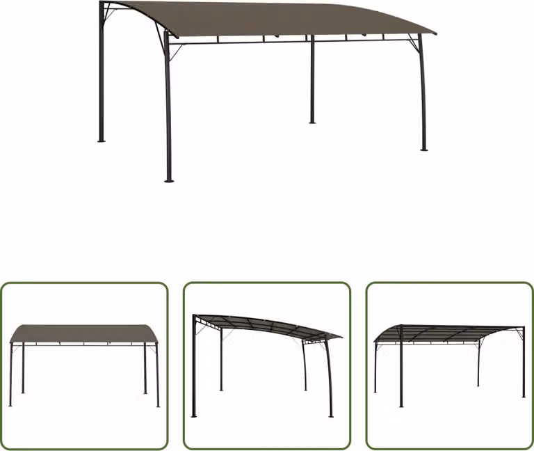 The Living Store Protezione solare da giardino 4x3x2,55 m Taupe