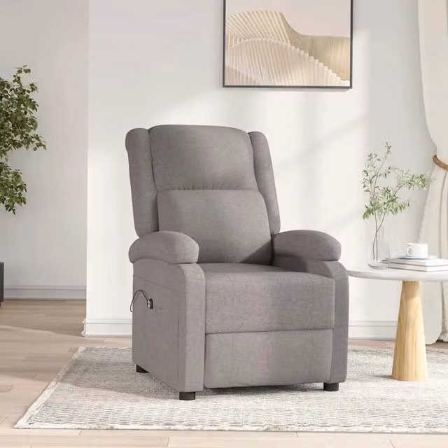 Poltrona Elettrica Reclinabile-Divano Sedia Tortora in Tessuto 622770