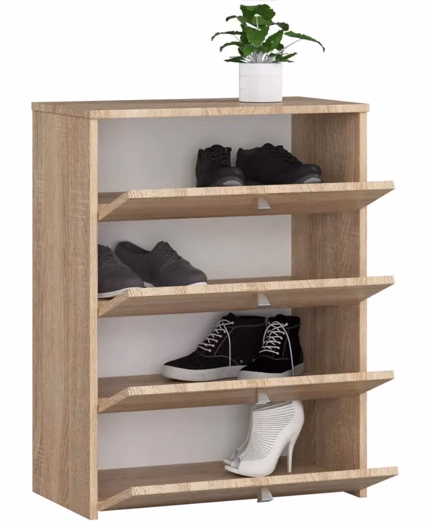 Scarpiera AKORD RUBIN Sonoma Quercia con 4 ante, L/P/H: 66 x 36 x 85 cm