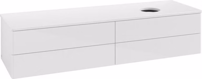 V&B Mobiletto senza struttura frontale - illuminazione Antao 160x50cm, WBP colore Lac, laccato bianco