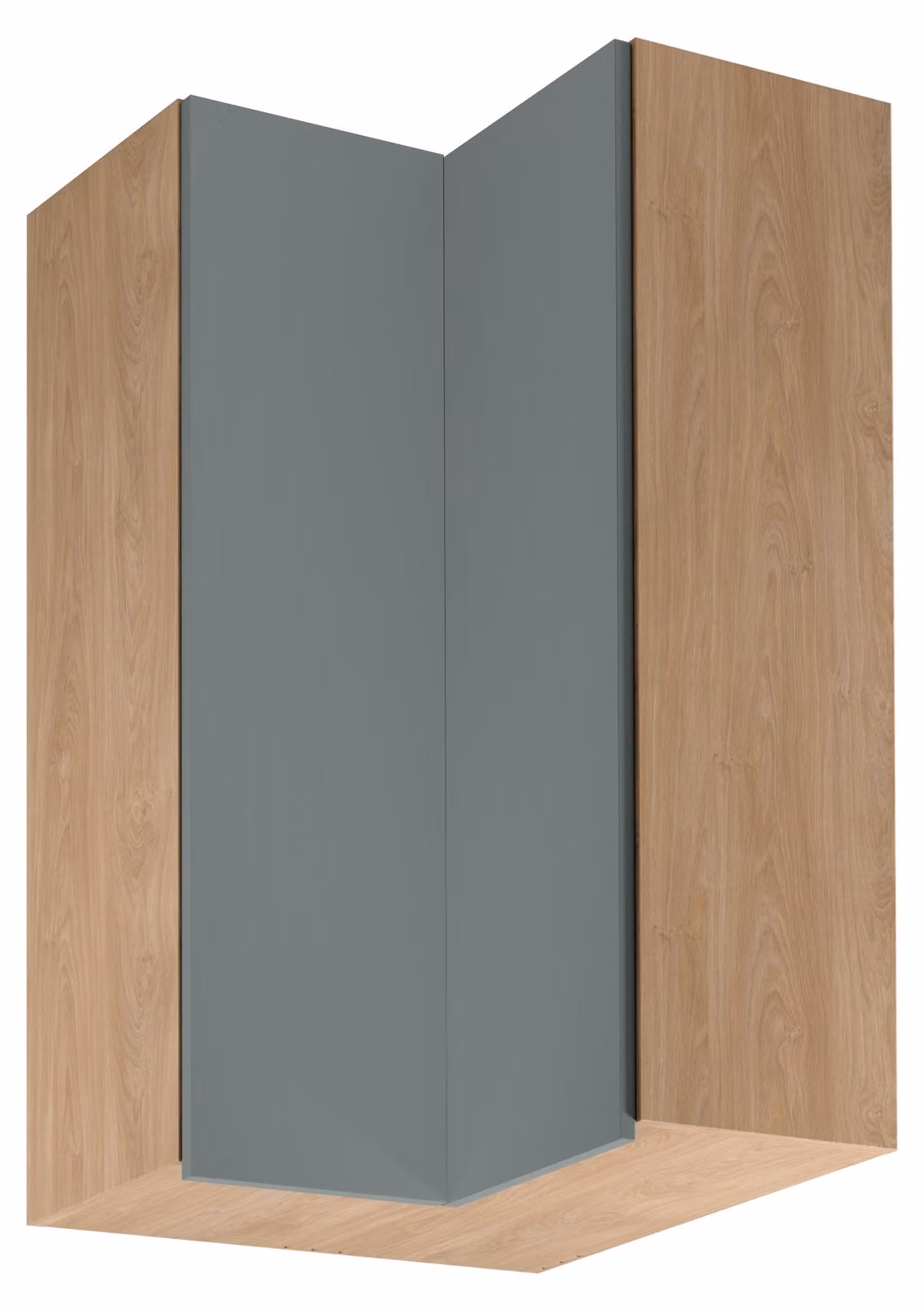 Mobile angolare alto SALERNO - 60x60 cm, rovere / verde
