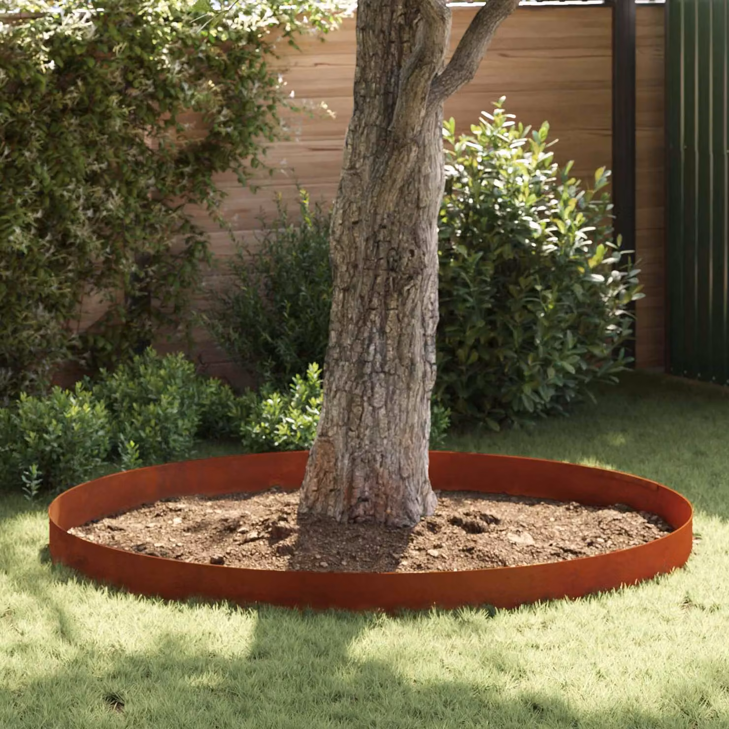 Bordura per prato vidaXL in acciaio color ruggine 450 x 20 cm