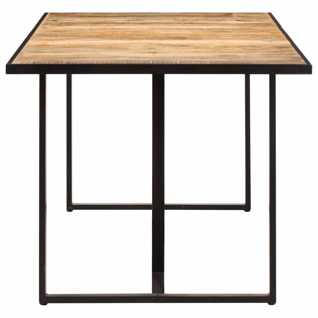 Tavolo da pranzo rettangolare in legno di mango e metallo vidaXL marrone L: 160 cm, P: 80 cm, H: 76 cm – 2