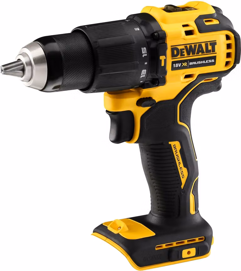 DeWALT DCD709N-XJ drill 1650 RPM Keyless 1.2 kg Black, Yellow
