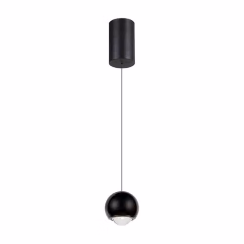 V-TAC Lampadario LED a Sospensione 5W Sfera Ø12x200cm Regolabile 3000K Nero