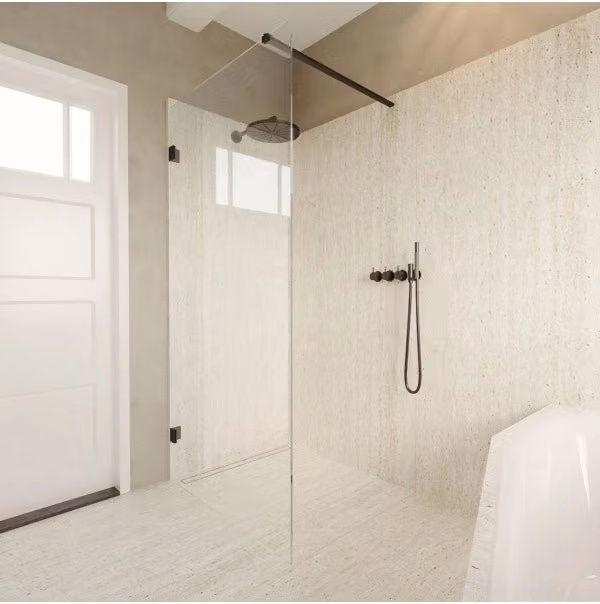 Parete doccia walk-in SCANDIC NXT 400 RIHO 80 x200 cm con cerniere nere