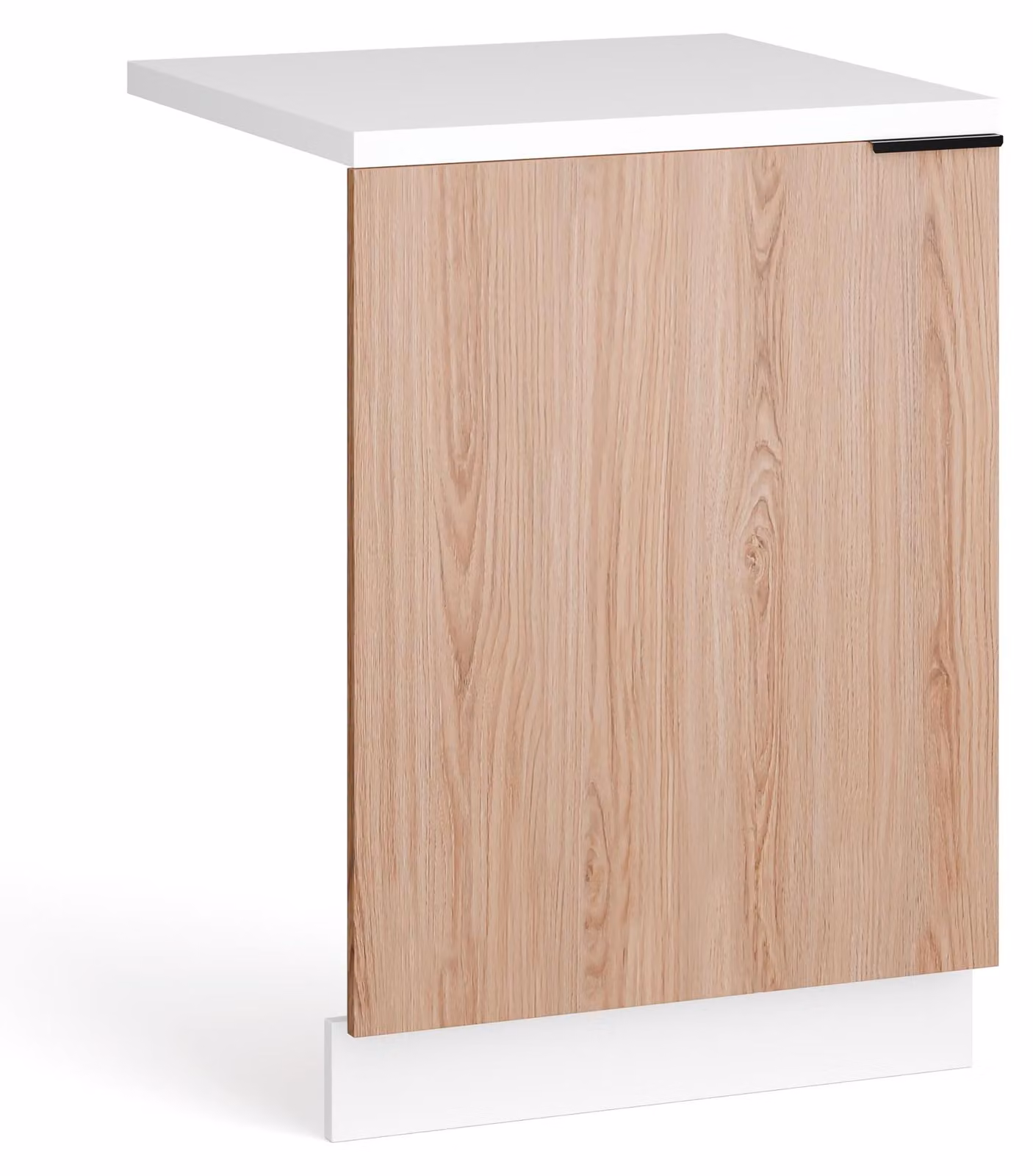Mobiletto sottolavello per lavastoviglie, piano di lavoro in MDF da 30 mm, bianco e noce