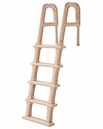 VEVOR Scaletta per Piscina Interrata a 5 Gradini, Scala di Sicurezza per Piscine in PE con Doppio Corrimano Ergonomico e Gradini Larghi Antiscivolo, Portata 136 kg, per Piscine da 121,9 a 137,2 cm