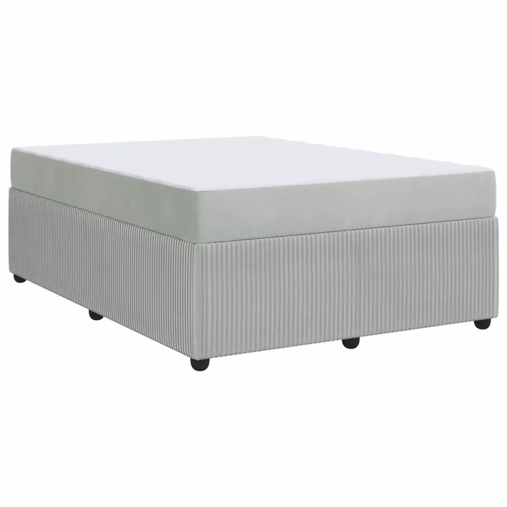 Struttura del letto moderna vidaXL in tessuto grigio con legno, L 160 x P 200 cm – 2