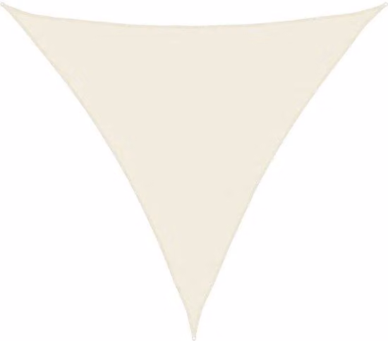 Ombrellone - Triangolare - 4,5 x 4,5 x 4,5 metri - Tessuto Oxford idrorepellente - Protezione UV - Colore crema