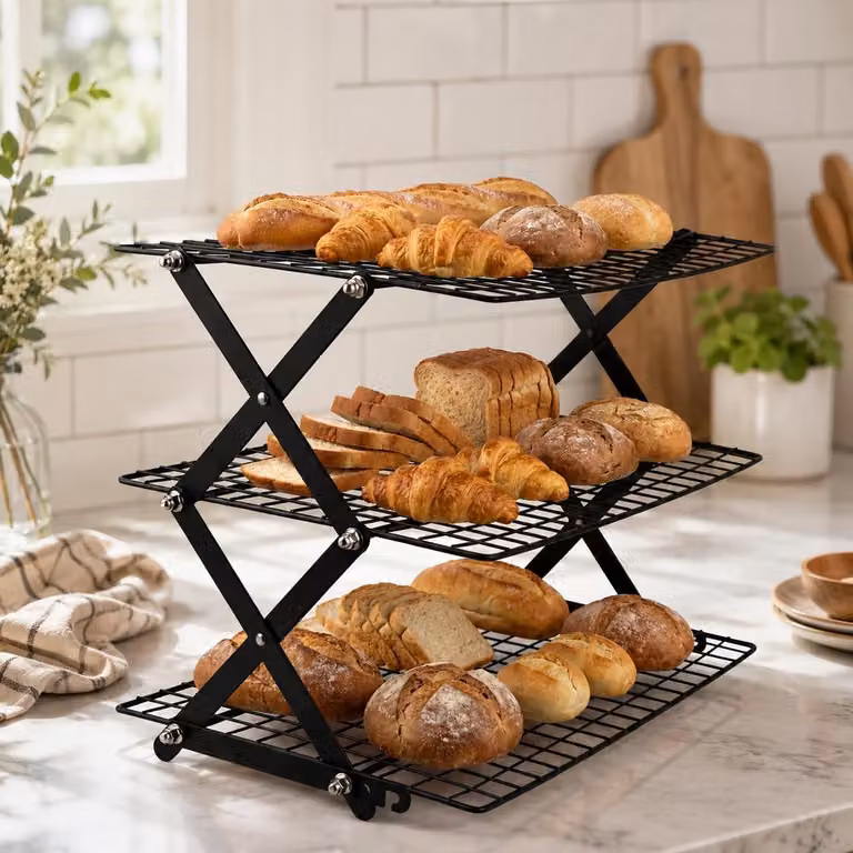 Solidchoice - Griglia pieghevole per prodotti da forno (a 3 ripiani)