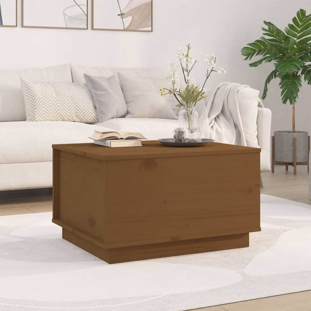 Maison Exclusive - Tavolino da salotto marrone miele 60x50x35 cm in legno massello di pino