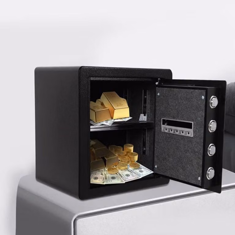 Cassaforte da parete – Cassaforte elettronica con serratura a combinazione – 44x40x35 cm – Adatta per uso domestico e per l'ufficio
