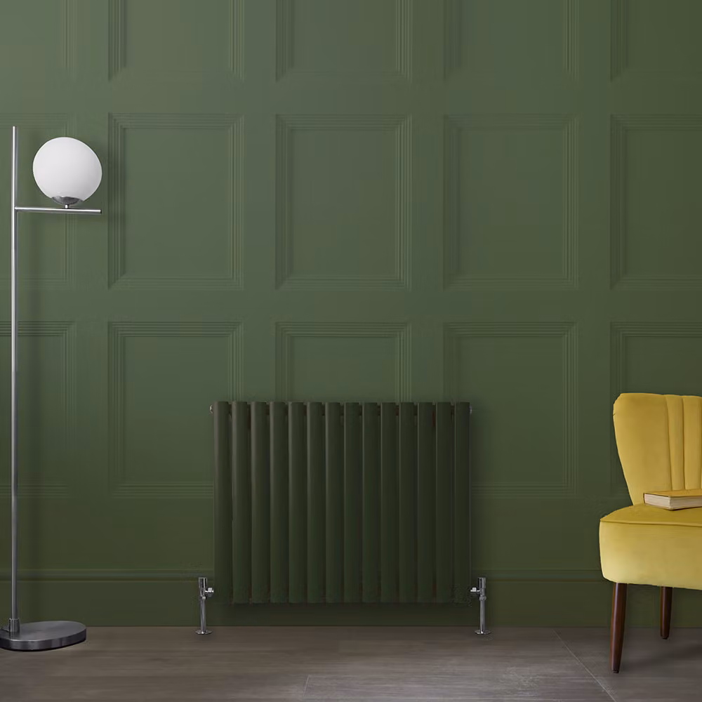 Radiatore di Design Orizzontale  Verde (Evergreen) -  635mm x 826mm - Pannello Singolo  - Revive