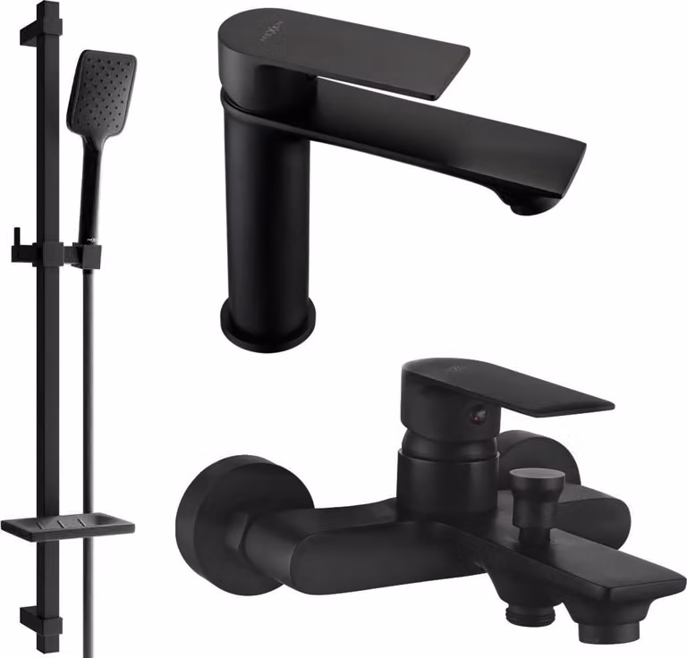 Mexen Royo DQ62 set da bagno, nero - 72203DQ62-70