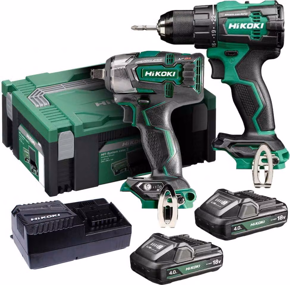 Hikoki Kc18Dewfz 18V Kit (Ds18Dd + Wh18Dd) 2X3.0Ah Hitsystem