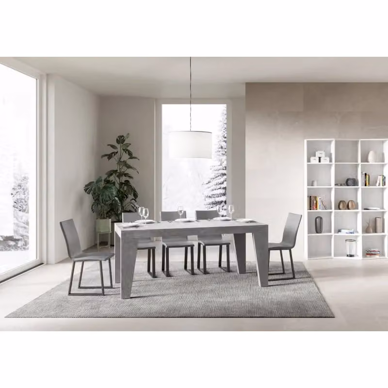 Tavolo allungabile Itamoby Naxy grigio effetto cemento L: 90-264 cm, P: 160 cm, H: 77 cm – 2