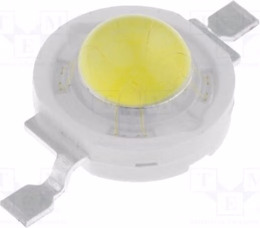 1 diodo ad alta potenza, luce bianca fredda, 1400mA, 320lm, 140°, potenza: 5W, 3,3÷4V, modello: OSW4XDE5E1E, LED ad alta potenza