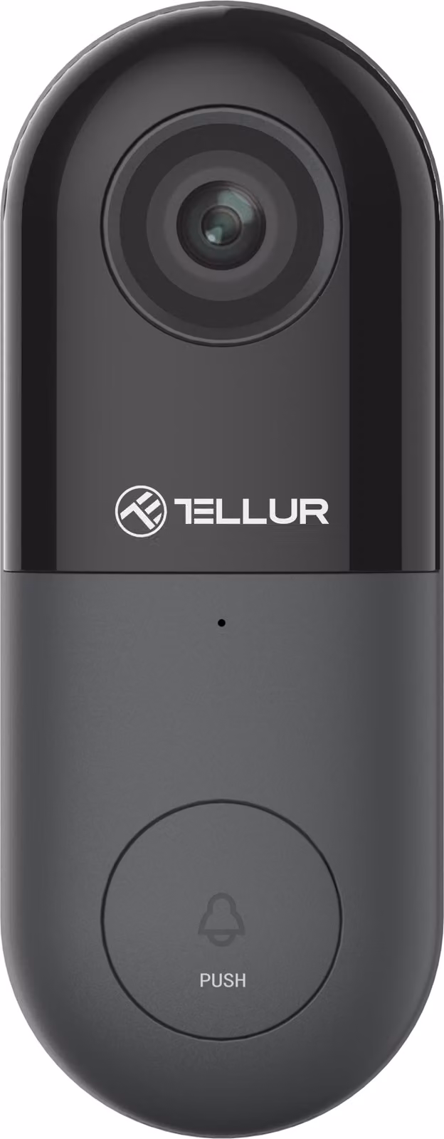 Tellur Video DoorBell WiFi, 1080P, PIR, cablato, nero
