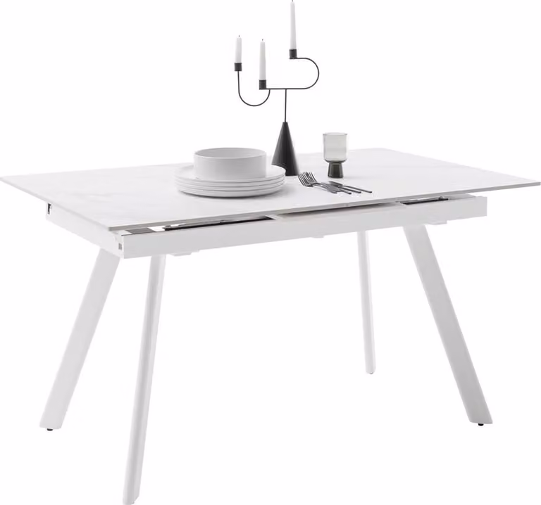 Tavolo da pranzo Parenzo | bianco | allungabile | 140(180) x 90