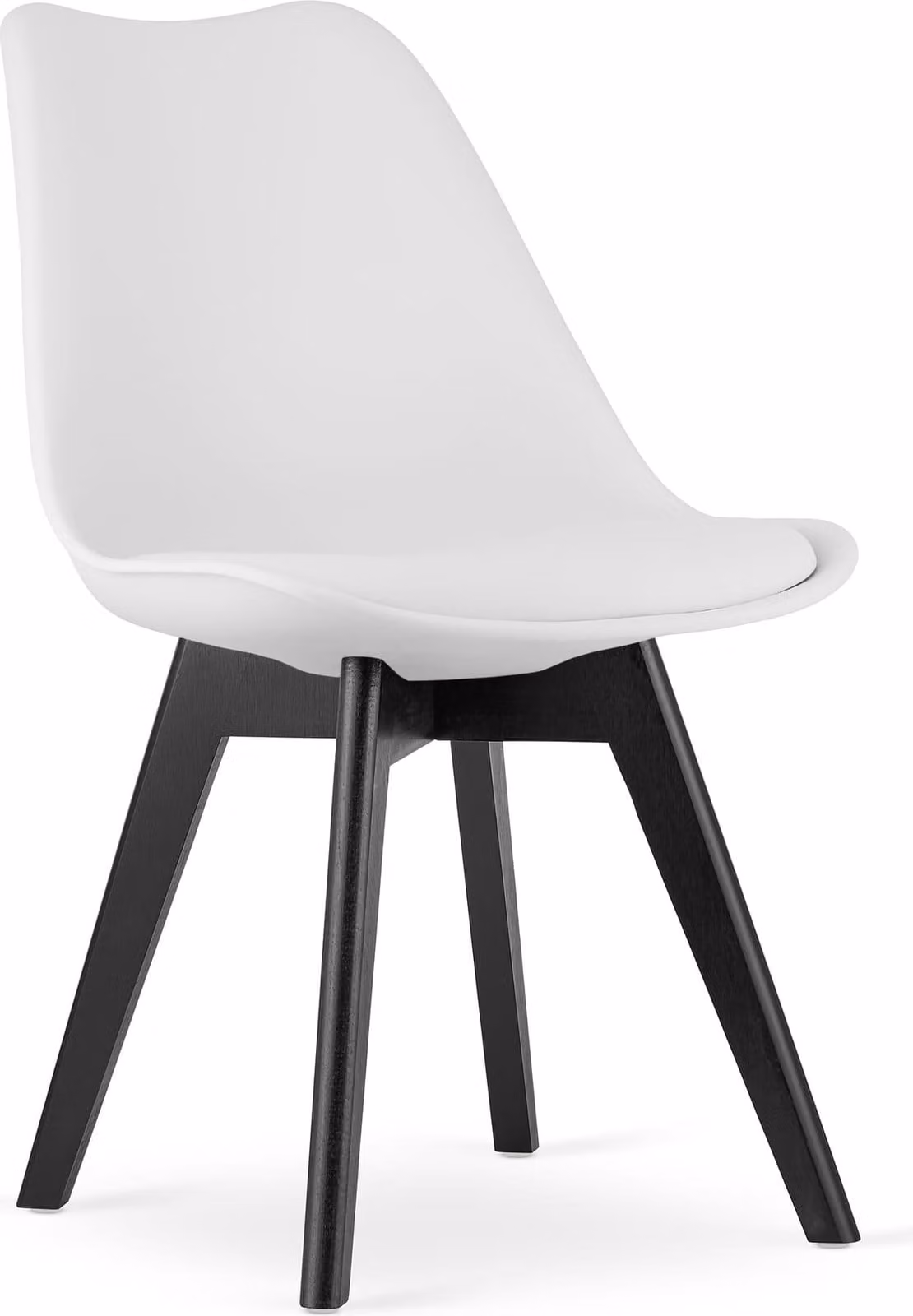 Sedia MARK - bianco / gambe nere x 1