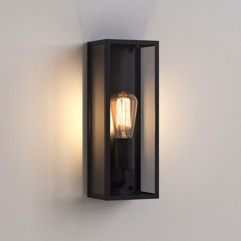 ASTRO Messina 130 nero lampada da parete per esterni E27, IP44, 60W