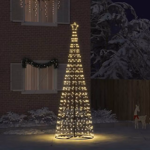 Albero di Natale LED EKENAS 400 cm 800 LED Bianco caldo Acciaio 42018761