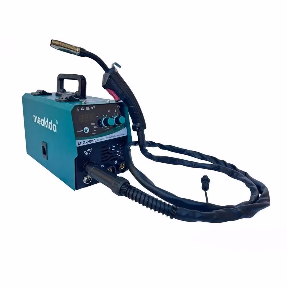 Saldatrice MIG a filo continuo senza gas e MMA elettrodo Trade Shop 200 A blu con bobina MIG-200a – 2