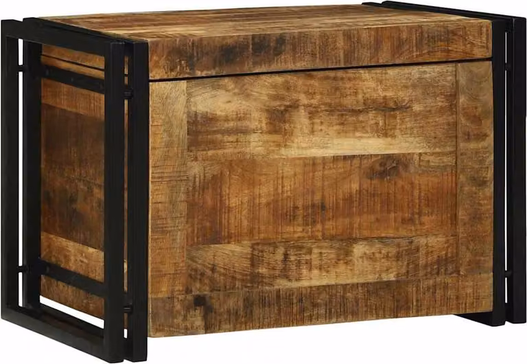 Scatola di Stoccaggio 60 x 40 x 41 cm Legno di mango massello