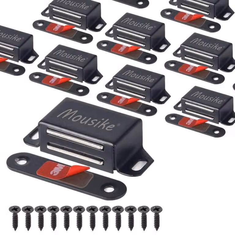 Chiusure magnetiche per ante di mobili da cucina, set da 8
