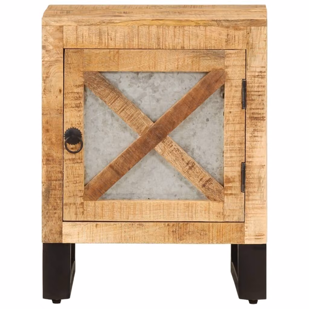 Comodino 40x30x50 cm in Legno Massello di Mango